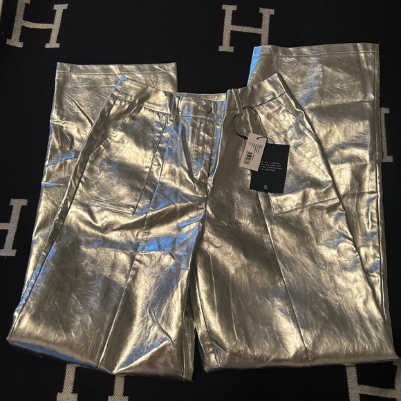 4th & reckless Zelda metallic trouser straight leg - Picture 8 of 16
